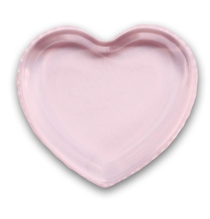 Silicone Heart Puff Pink