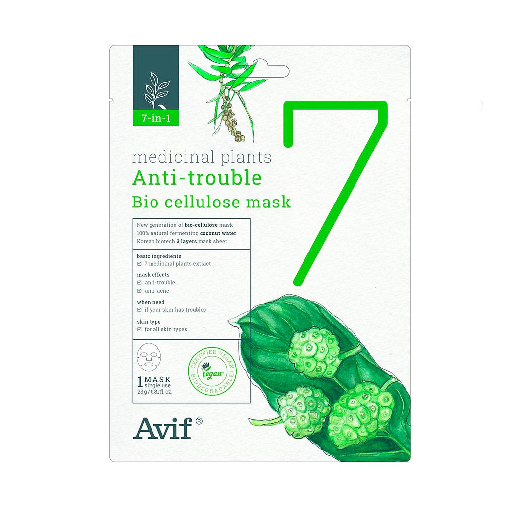 [8809384277020] 7-IN-1 MEDICINAL PLANT ANTI-TROUBLE BIO-CELLULOSE MASK