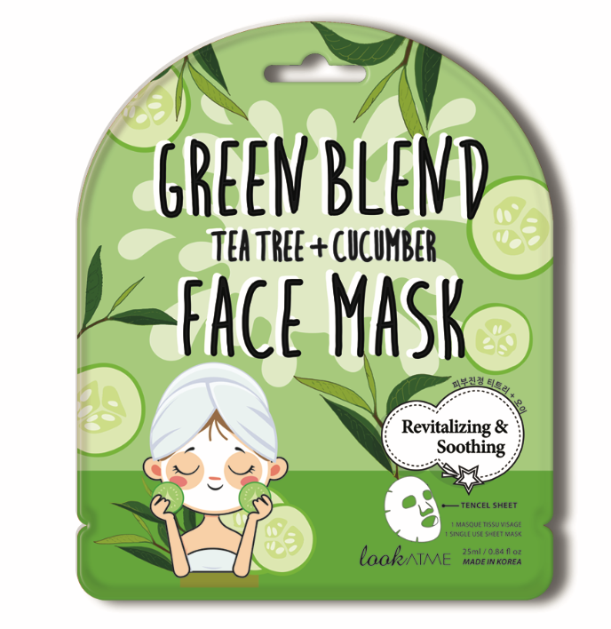 [8809417491058] GREEN BLEND TEA TREE CUCUMBER FACE MASK