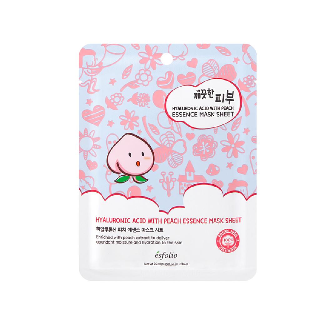 [8809589392764] PURE SKIN ESSENCE MASK SHEET HYALURONIC ACID WITH PEACH
