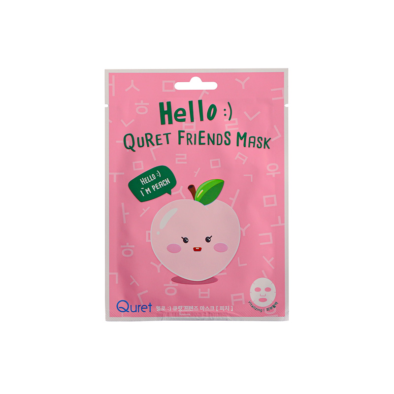 [8809632522124] Hello :) Quret Friends Mask - Peach