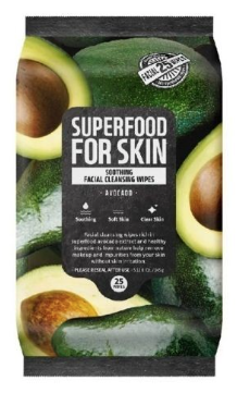 [8809573481504] Superfood For Skin Soothing Facial Cleansing Wipes (Avocado)