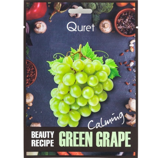 [8809632520816] Quret Beauty Recipe Mask - Green Grape[Calming]