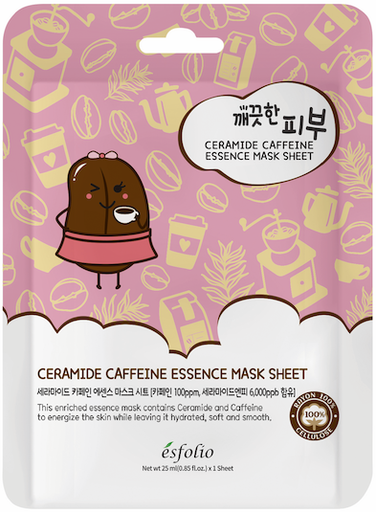 [8809589393549] PURE SKIN CERAMIDE CAFFEINE ESSENCE MASK SHEET